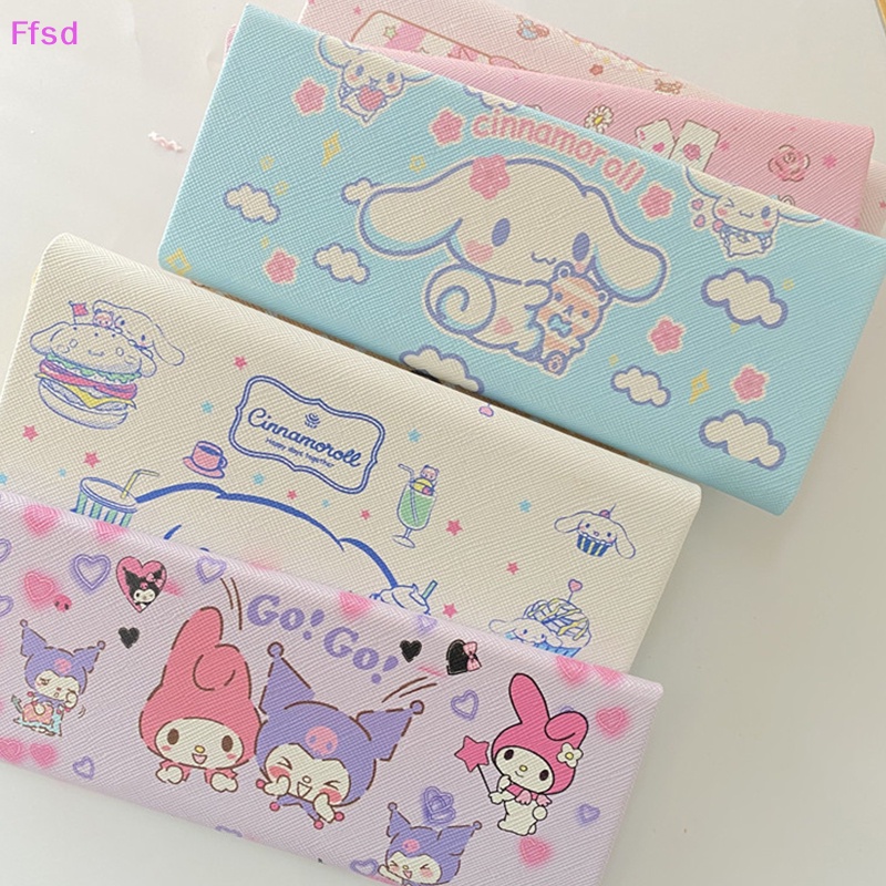 Hộp Đựng Mắt Kính Bằng Vải Họa Tiết Hoạt Hình Sanrio Kitty Melody Kuromi Cinnamoroll Cho Học Sinh