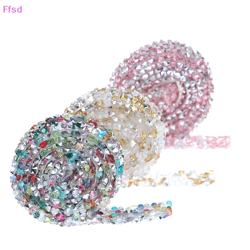 {Ffsd} Cuộn Dây Ruy Băng Đính Đá Pha Lê Cố Định Viền May Vá 1 Yard
