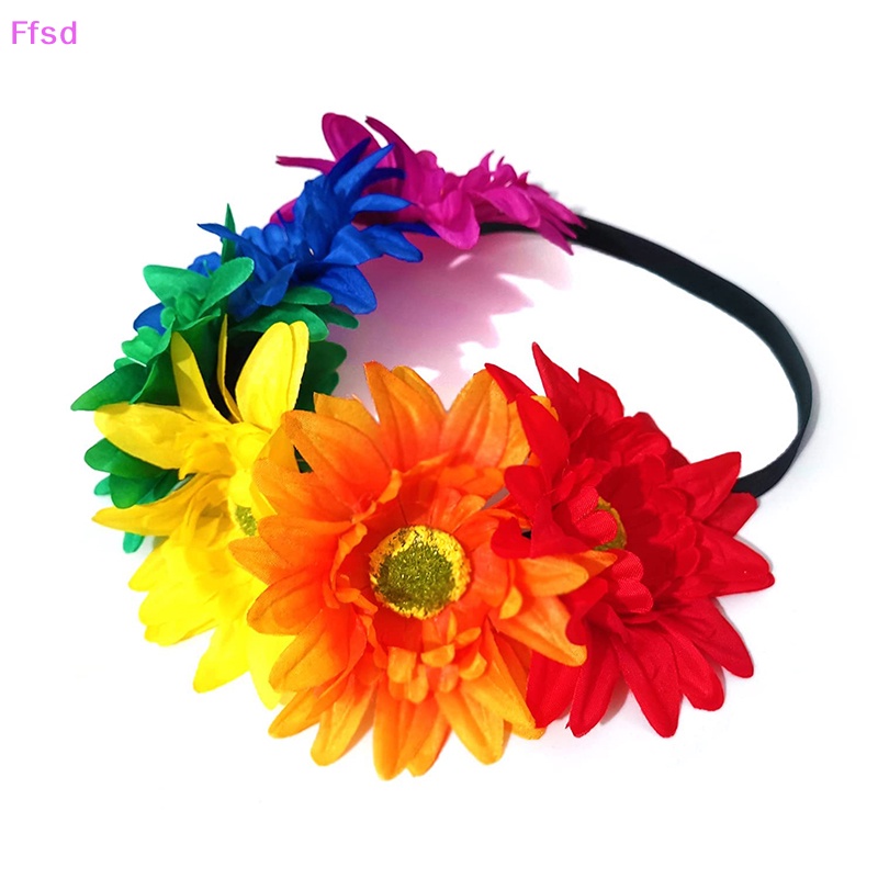 {Ffsd} Khăn Trùm Đầu Bandana Hình Hoa Hướng Dương / Vương Miện Hoa Hồng Phụ Kiện Làm Quà Tặng Cộng Đồng LGBTQ