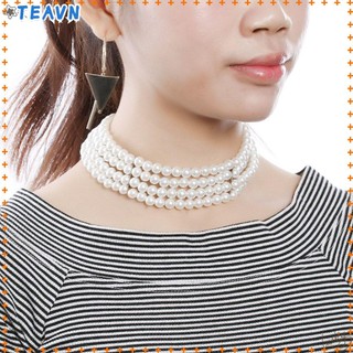 Vòng cổ choker ngọc trai nhân tạo trang nhã