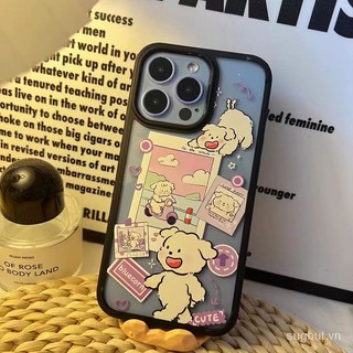 Ốp Điện Thoại Nhựa Cứng Chống Sốc In Hình Chó Trắng iPhone 7 8 Plus XS XR X XS max 11 12 13 14 11 Pro max 12 Pro 13 Pro max 14 Pro Ốp Điện Thoại Bảo Vệ Toàn Diện Cho Iphone