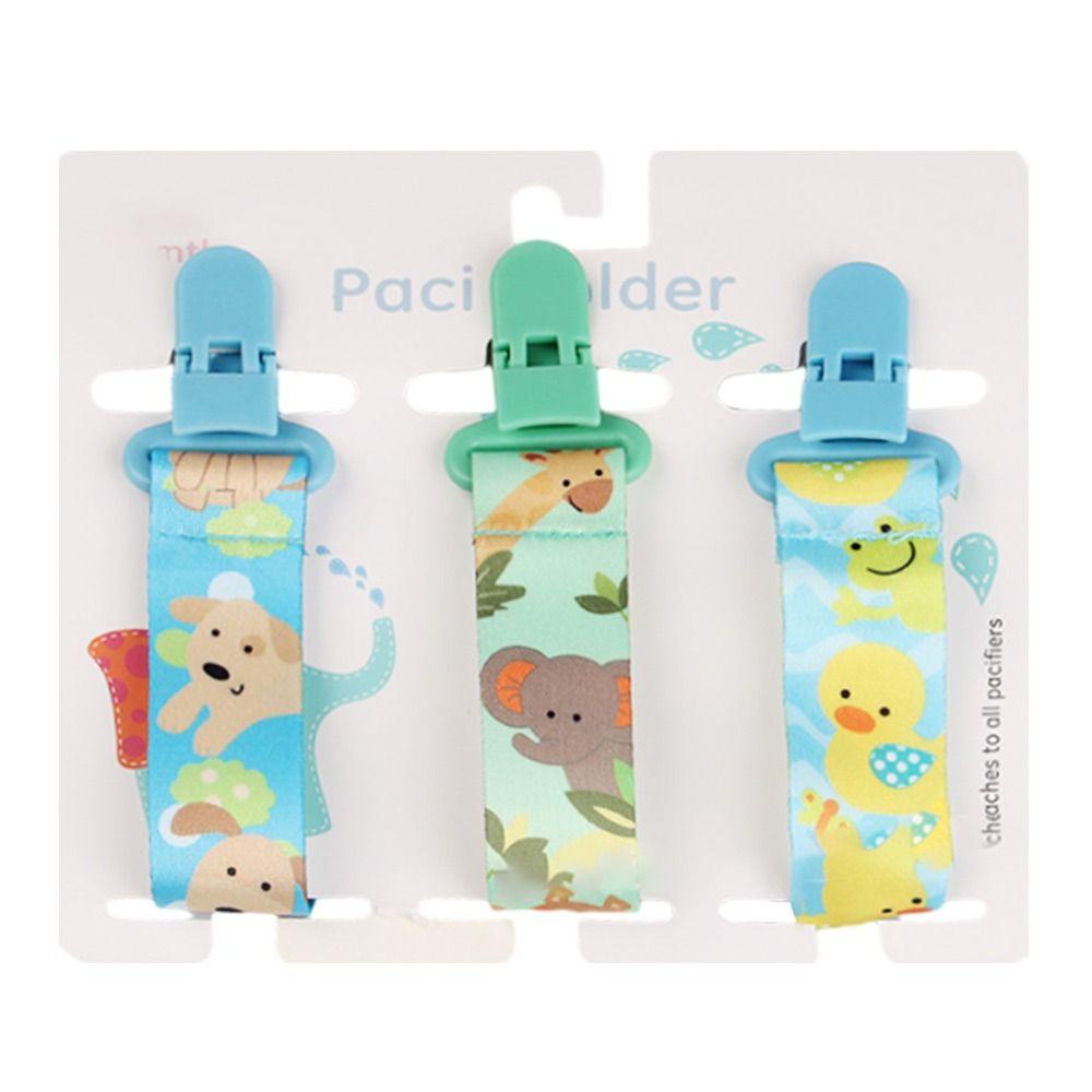 WONDER Set 3 Dây Kẹp Núm Vú Giả Họa Tiết Hoạt Hình Nhỏ Gọn Cho Bé Sơ Sinh