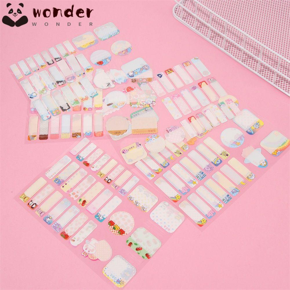 WONDER Set 140 Nhãn Dán Bình Nước Họa Tiết Hoạt Hình Dễ Thương Cho Bé