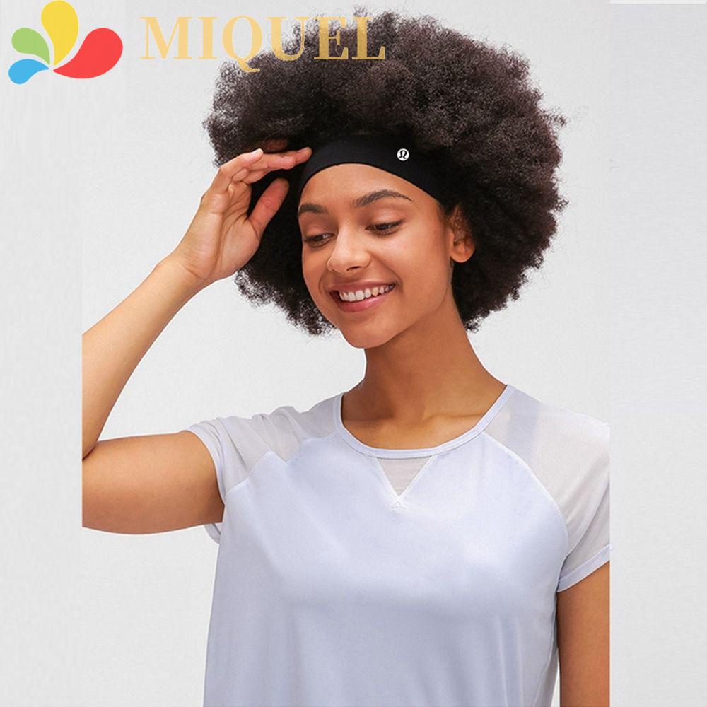 MIQUEL Băng Đô Thể Thao Bản Rộng Co Giãn Thoáng Khí Chống Trượt Màu Sắc Đơn Giản