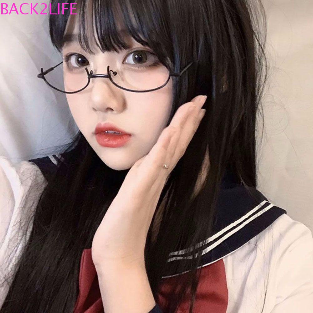 BACK2LIFE Kính Nửa Gọng Phong Cách Vintage Thời Trang Cho Nữ