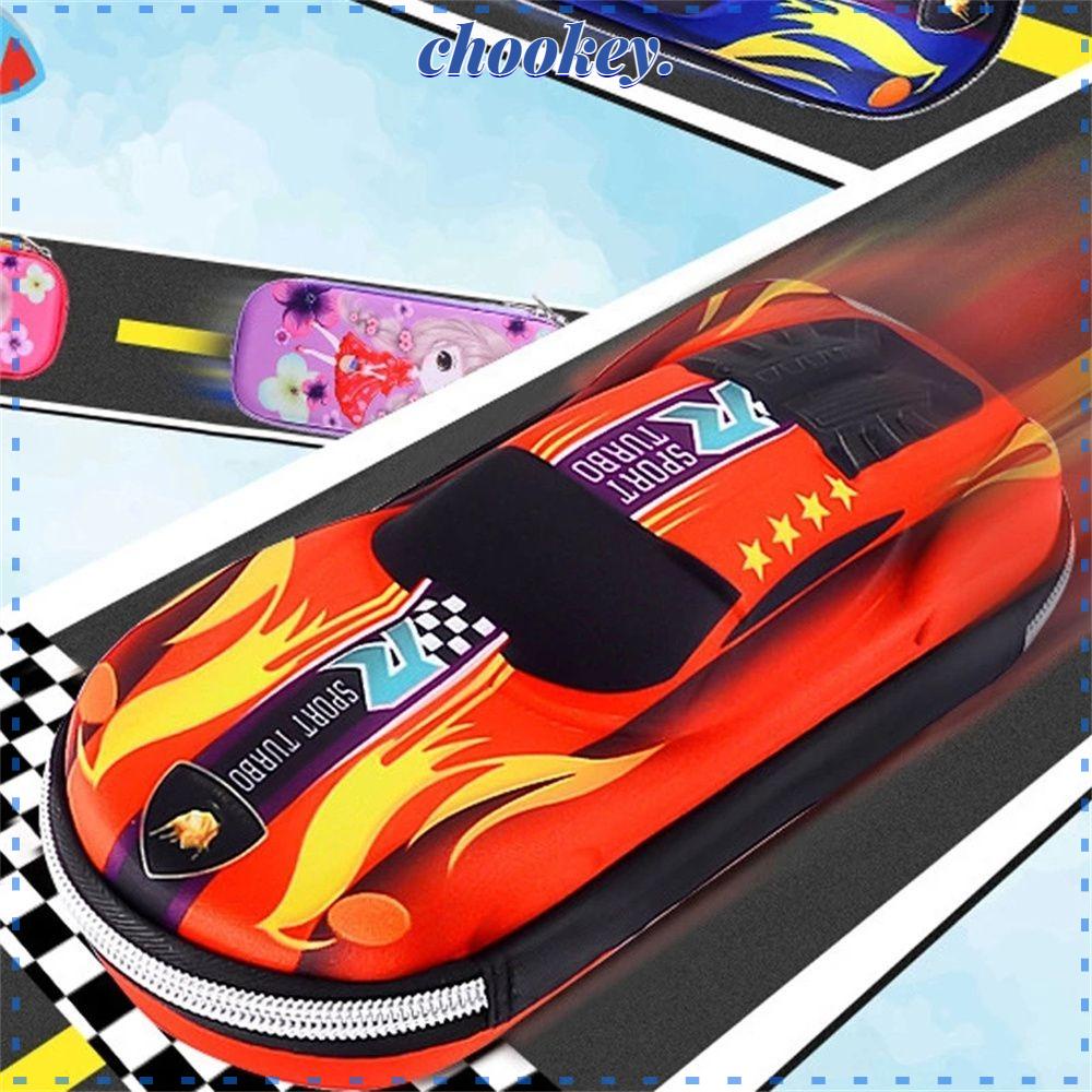 CHOOKEY Túi Đựng Bút Hình Xe Đua Đa Năng Cỡ Lớn Cho Bé Ốp