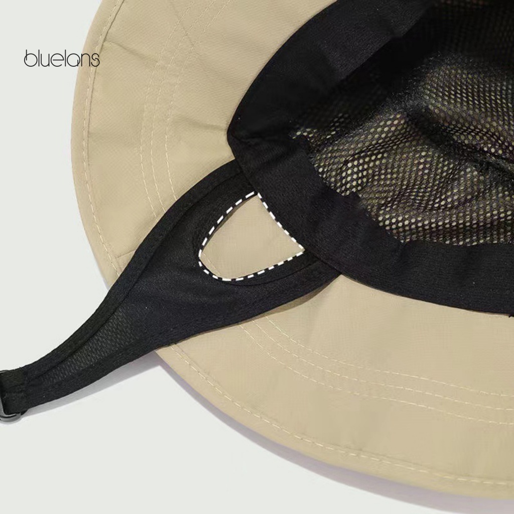 Nón Vành Tròn Màu Trơn Thoáng Khí Chống Gió Thời Trang Unisex