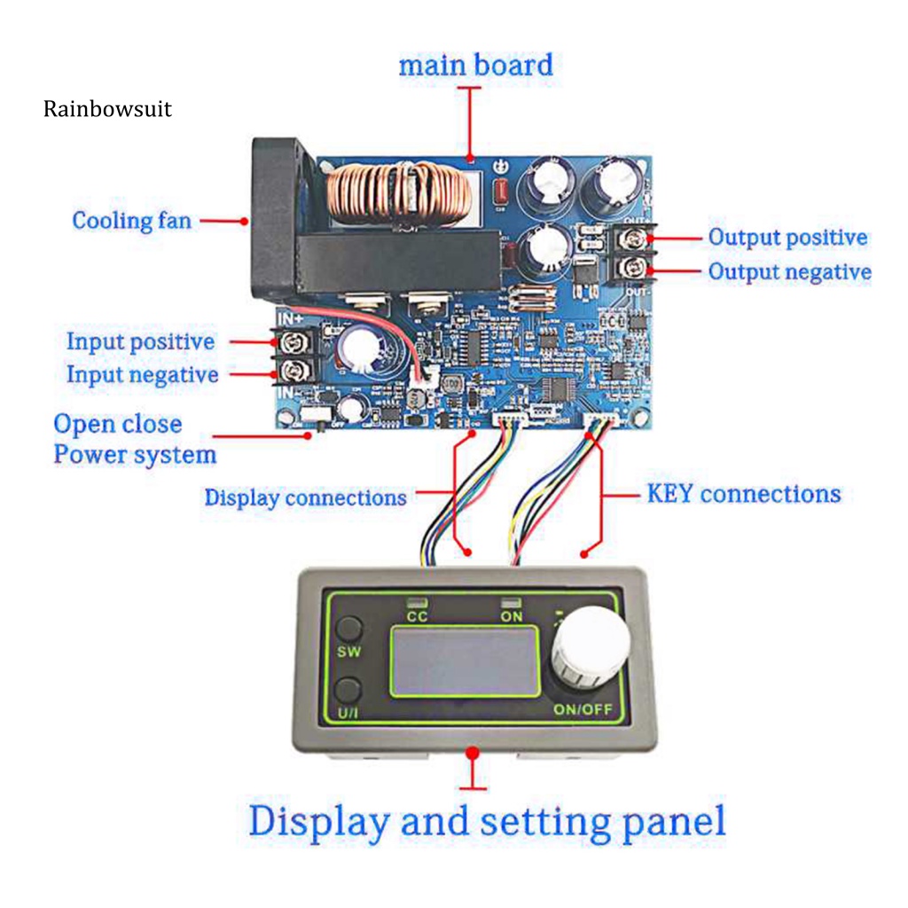 Mô Đun Cung Cấp Nguồn Điện Màn Hình LCD 50V 20A Có Thể Điều Chỉnh Nhiều Hệ Thống Bảo Vệ
