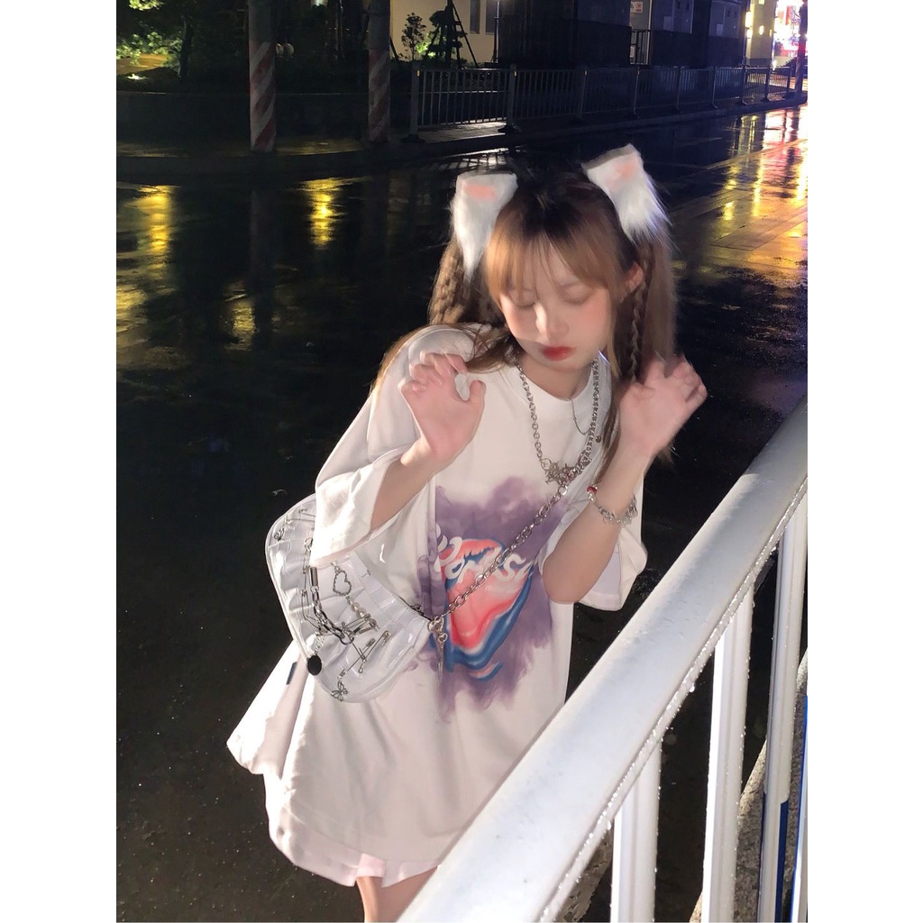 Áo Thun Ngắn Tay Dáng Rộng Thời Trang Mùa Hè Dành Cho Nữ