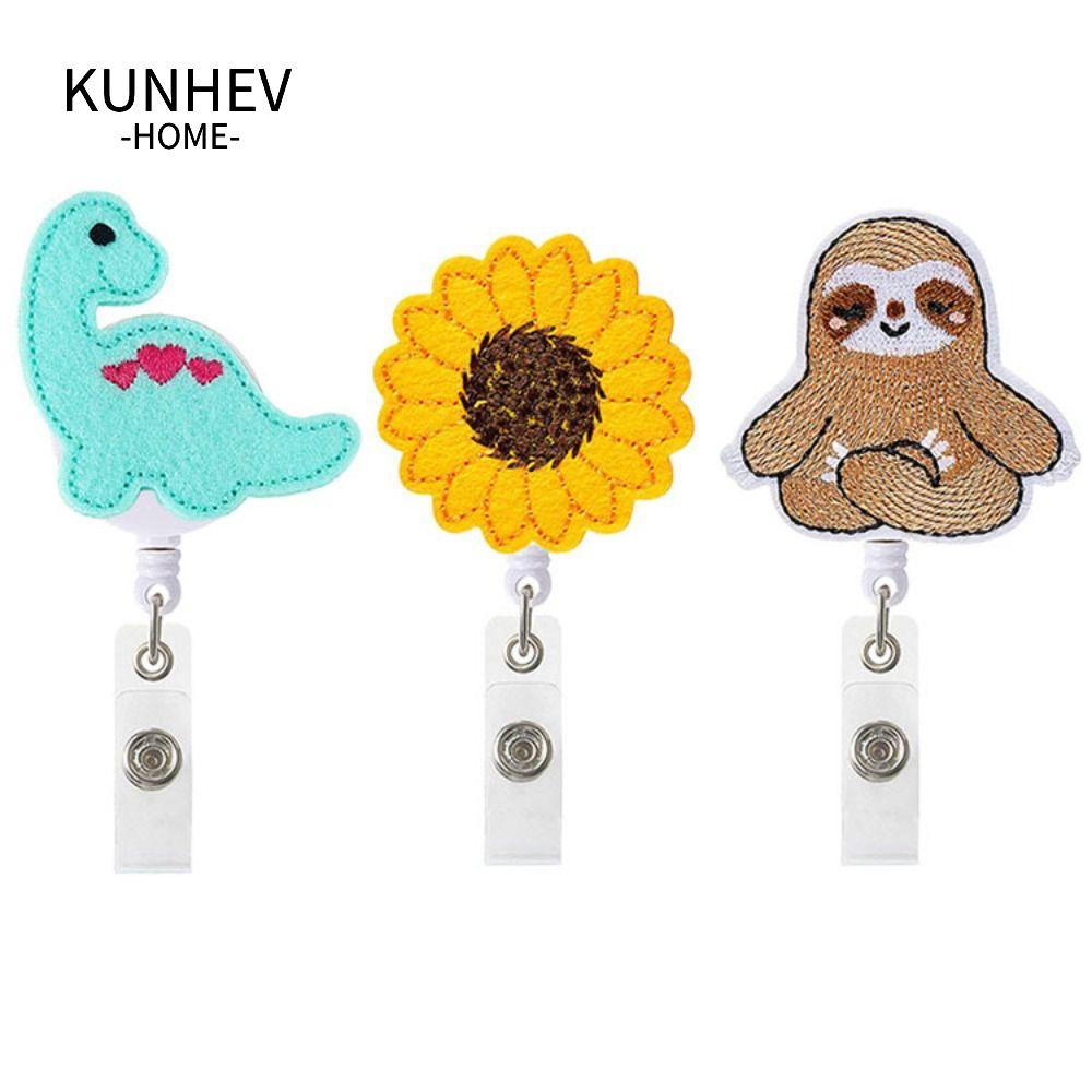 KUNHEV Set 3 Móc Chìa Khóa Y Tá Bằng ABS Bền Có Thể Thu Gọn Cho Văn Phòng