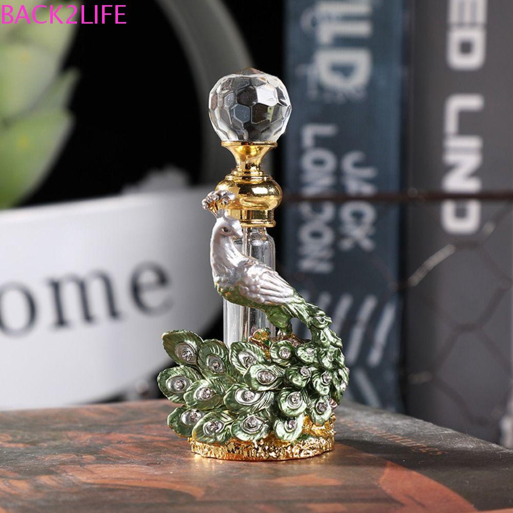 BACK2LIFE Lọ Nước Hoa Rỗng Hình Chim Công Sang Trọng Phong Cách Ả Rập