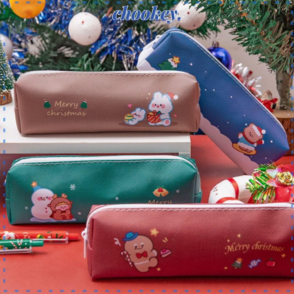 CHOOKEY Bộ 3 Túi Đựng Bút Họa Tiết Hoạt Hình Dễ Thương