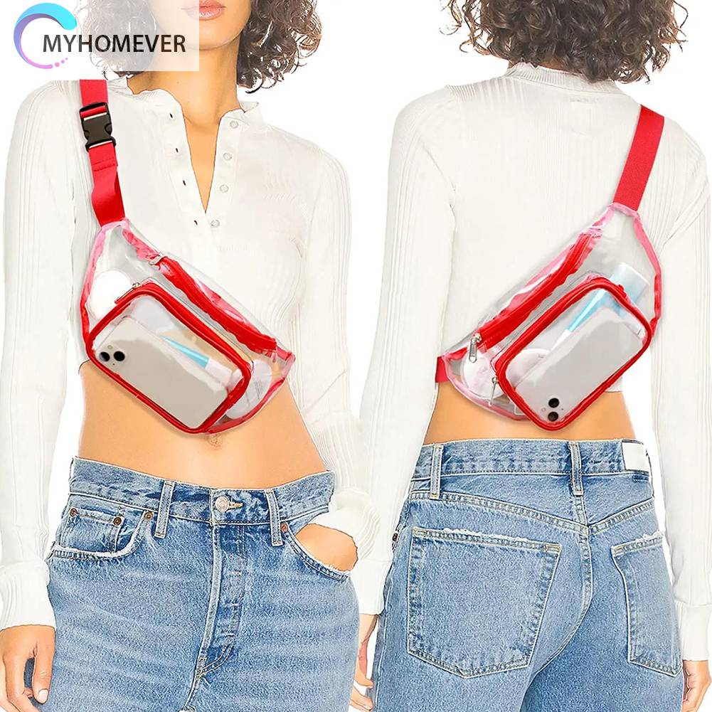 Túi Đeo Chéo Thể Thao Bằng PVC Trong Suốt Sức Chứa Lớn