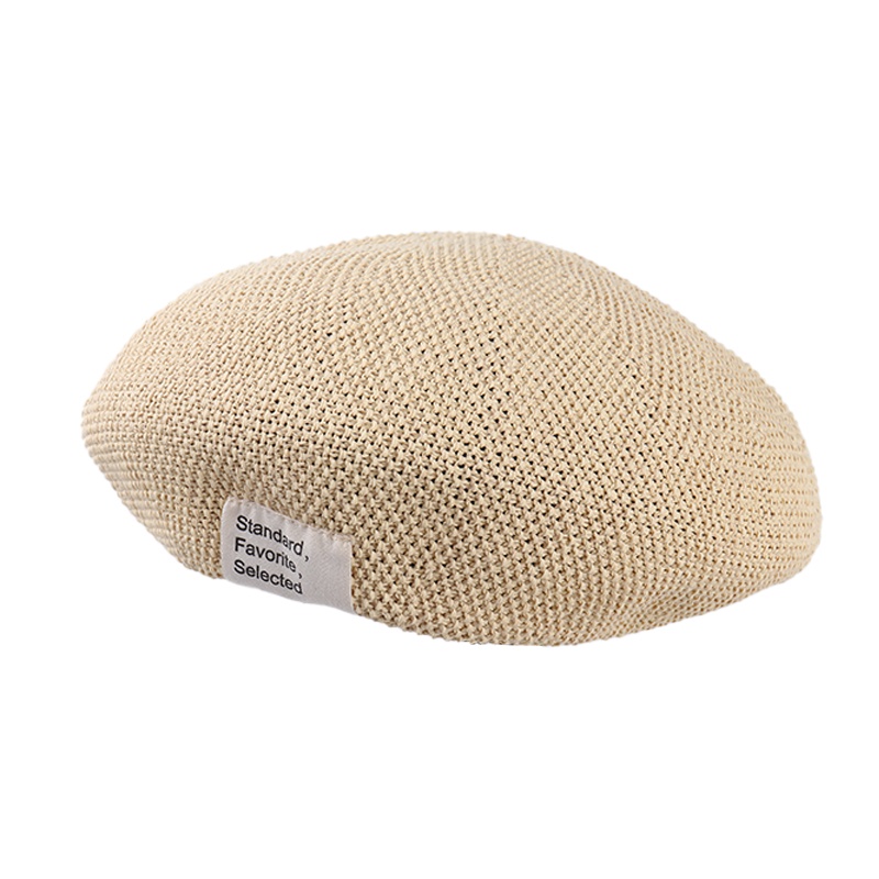 Mũ Beret Dệt Kim Mỏng Thoáng Khí Thời Trang Mùa Hè Phong Cách Nhật Bản Cho Nữ