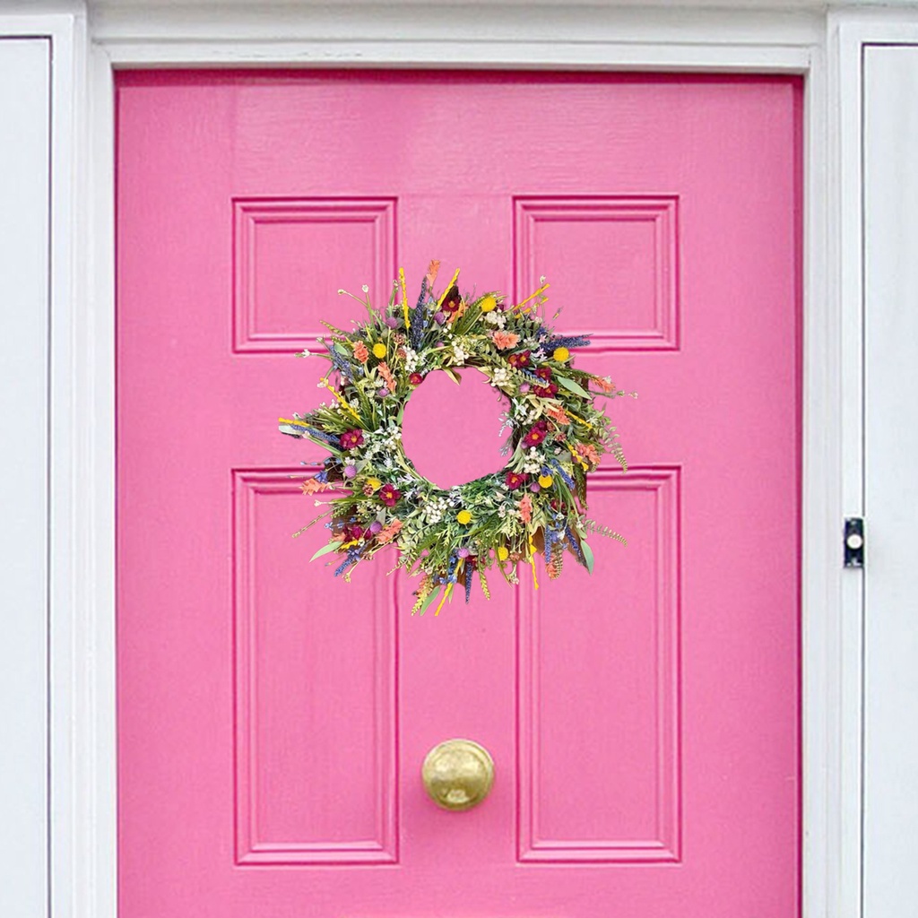 Vòng Hoa Treo Tường / Cửa Chống Chịu Thời Tiết Bắt Mắt Trang Trí Nhà Cửa