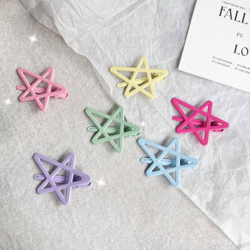 Kẹp Tóc Hình Ngôi Sao Nhiều Màu Sắc Dễ Thương Phong Cách Harajuku Y2K