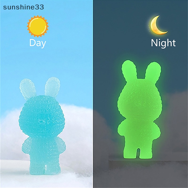 Set 1 / 2 Thỏ Dạ Quang Mini Trang Trí Tiểu Cảnh