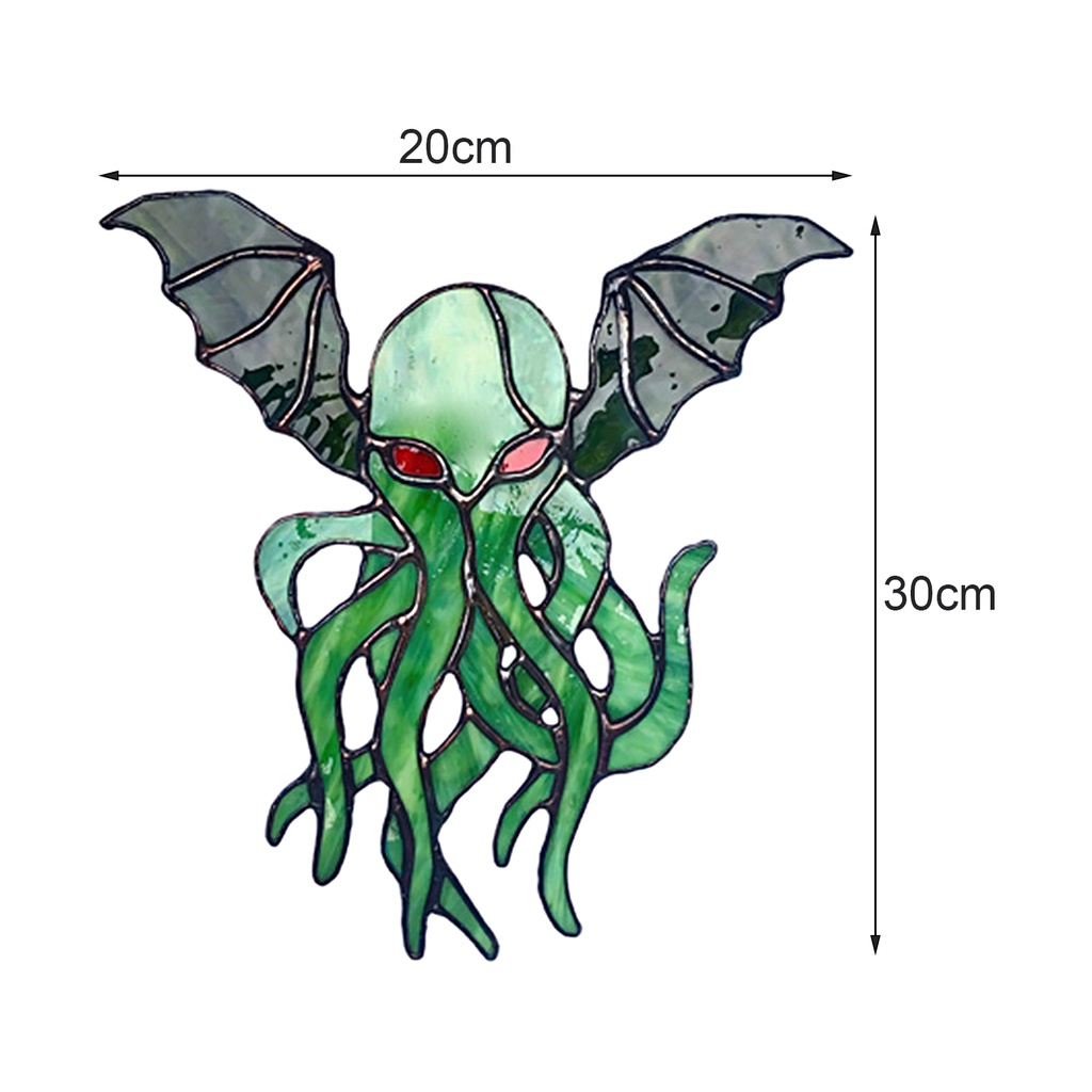 Miếng Dán Tường / Kính Cửa Sổ Bằng PVC Hình Bạch Tuộc Có Cánh Bắt Mắt Tháo Rời Được
