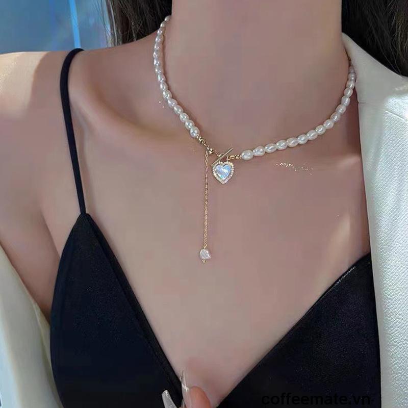 ⚡Vòng cổ Mạ Vàng Đính Hạt Ngọc Trai Thanh Lịch
