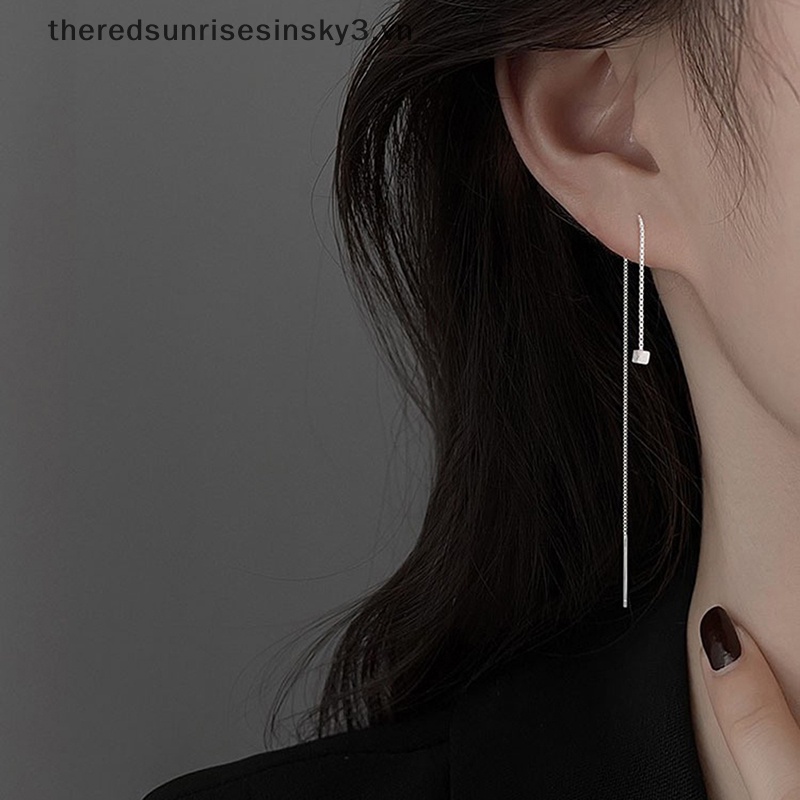 Bông Tai Dáng Dài Tua Rua Phong Cách Đơn Giản Thời Trang Cho Nữ