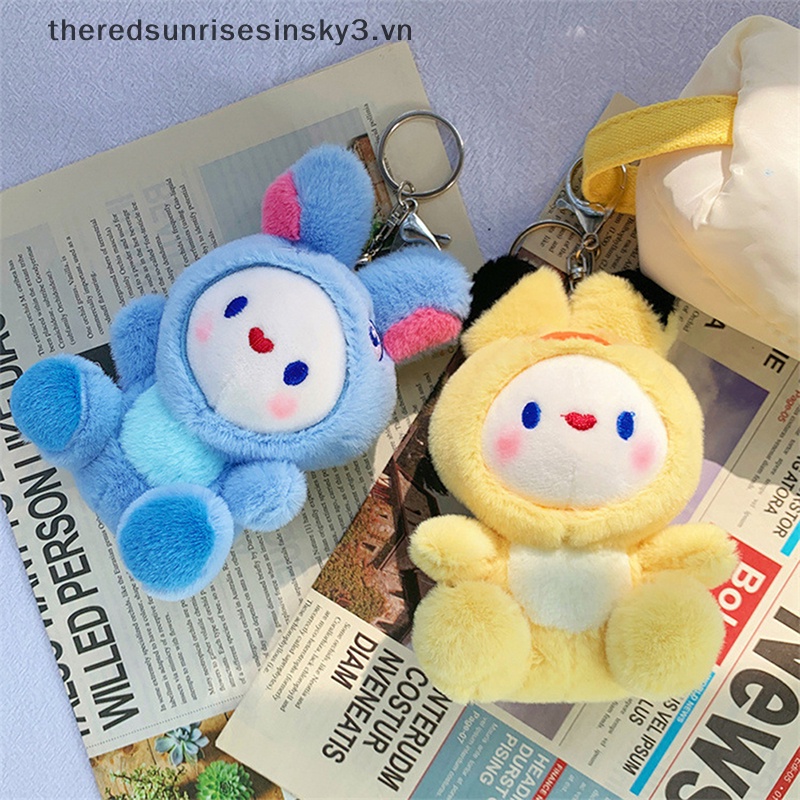 Móc Chìa Khóa Hình Thỏ Nhồi Bông Dễ Thương Sáng Tạo
