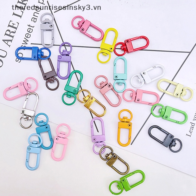 # # Set 5 Vòng Kẹp Móc Khóa Xe Hơi Bằng Kim Loại Màu Kẹo Ngọt Dễ Thương Có Thể Xoay Được Làm Trang Sức DIY