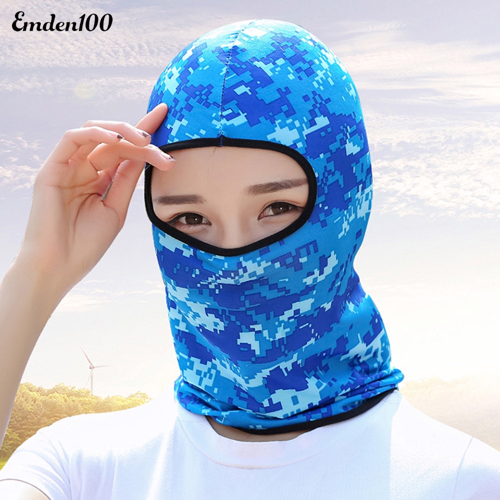 Mũ Che Mặt Chống Gió Thoáng Khí Họa Tiết Rằn Ri Cho Nam Và Nữ