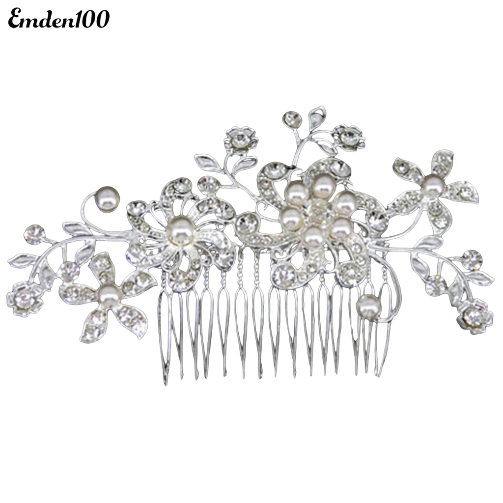 Lược Cài Tóc Đính Đá Và Ngọc Trai Giả Thời Trang Cho Cô Dâu