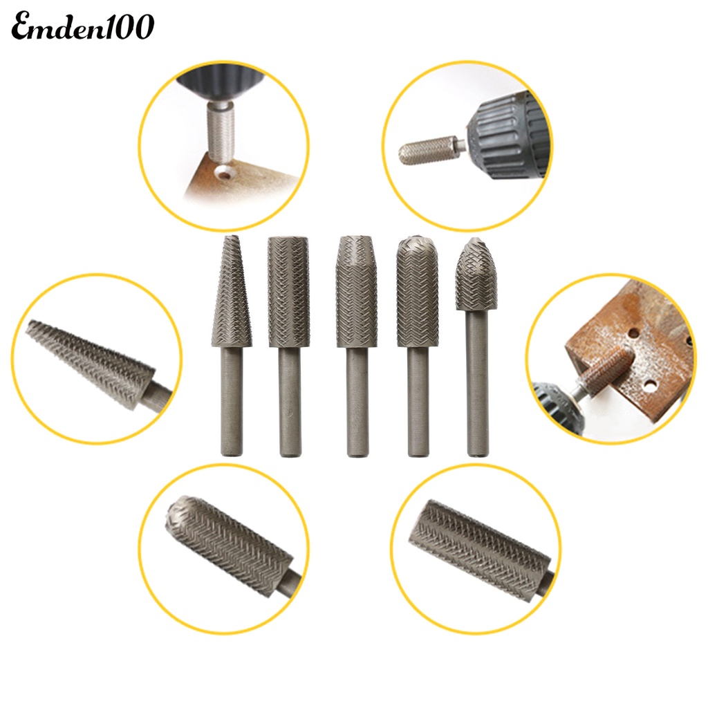 Set 5 Dụng Cụ Dũa Gỗ Bằng Thép Carbon Chống Trượt