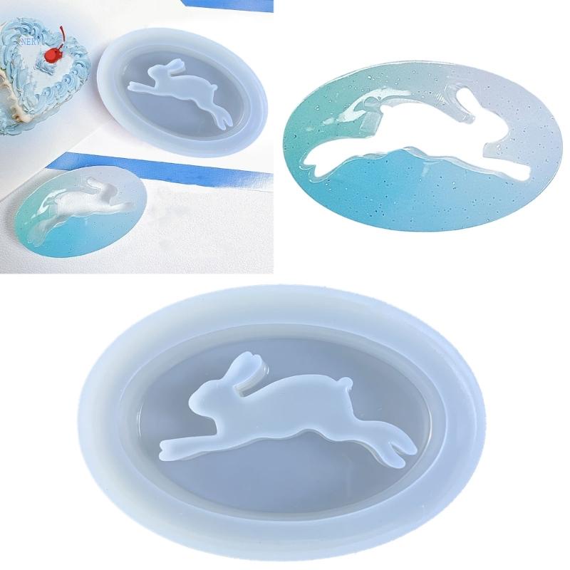 Khuôn Silicone Làm Cát Chảy Resin Hình Thỏ / Oval / Động Vật DIY