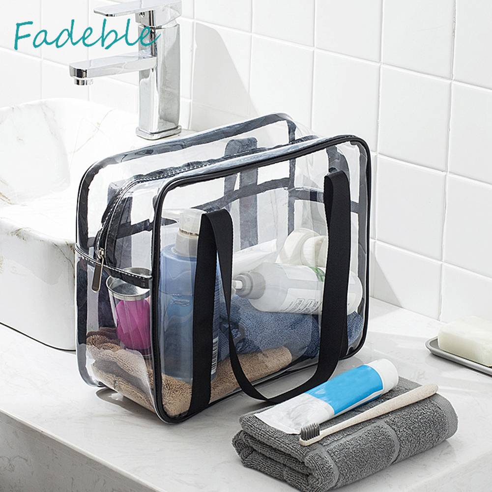 Túi Đựng Mỹ Phẩm Bằng PVC Trong Suốt Đa Năng Có Khóa Kéo Tiện Dụng Cho Nữ