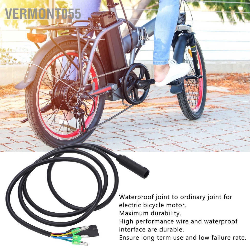 Vermont055 Xe Đạp Điện Máy Adapter Chống Nước 1300Mm Đầu Nữ 9 Chân Cắm Động Cơ Phụ Kiện