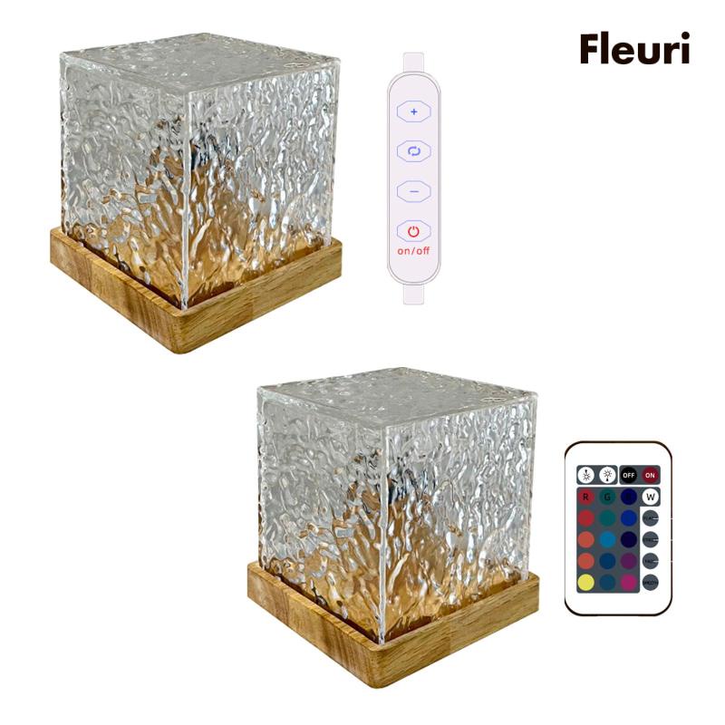 Đèn Ngủ Xoay Bằng Acrylic Họa Tiết Gợn Sóng Nước Độc Đáo Trang Trí Nhà Cửa / Quán Bar / Phòng Ngủ