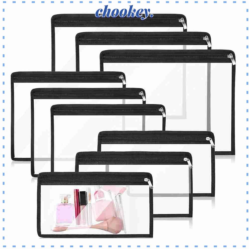 CHOOKEY Túi Đựng Bút Bằng PVC Đa Năng Tiện Dụng Giá Đỡ