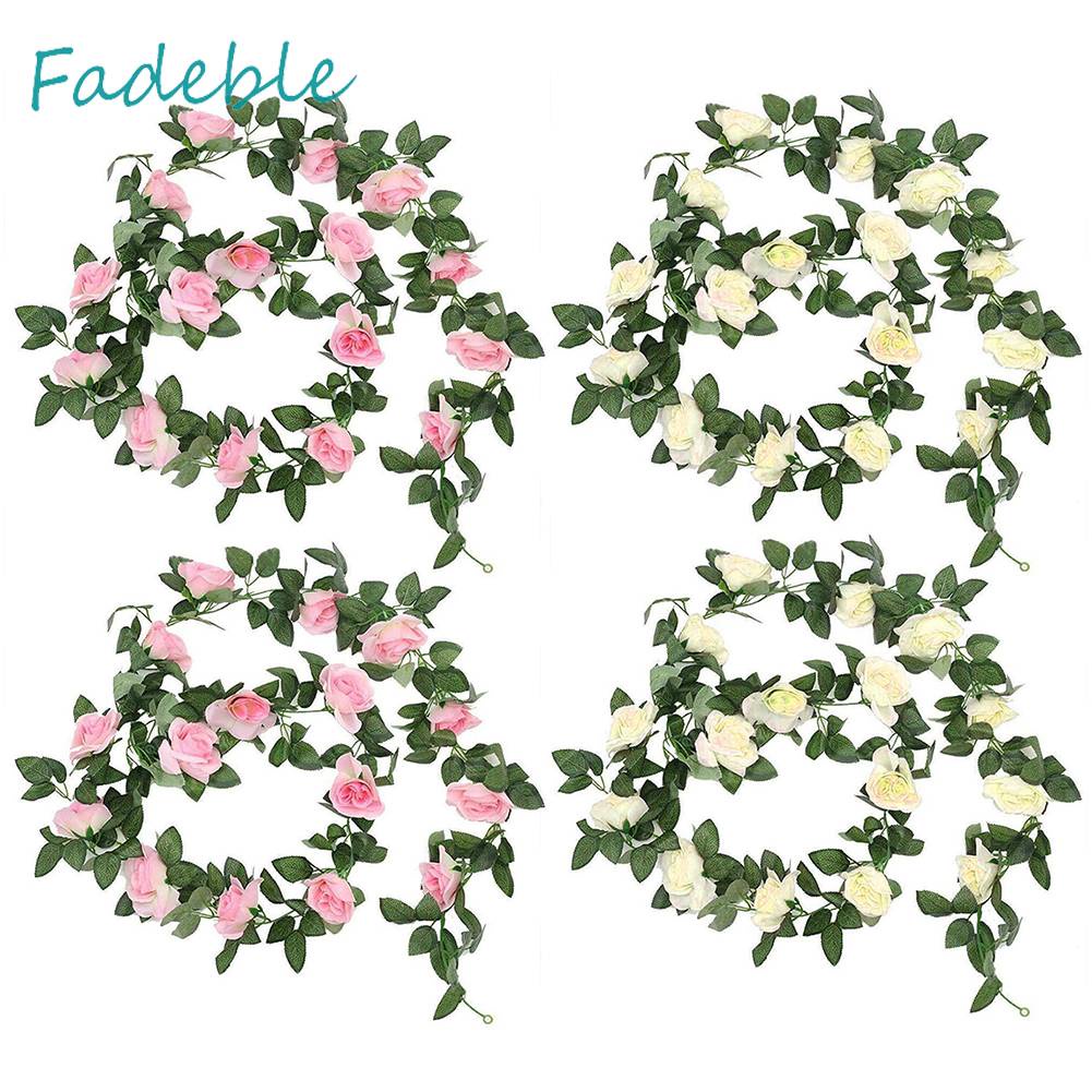 Bộ 2 Bông Hoa Nhân Tạo Bằng Nhựa Gọn Nhẹ Có Thể Điều Chỉnh Dùng Trang Trí Bàn