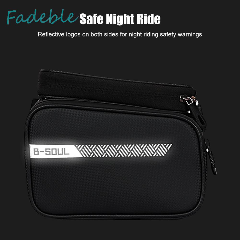 B-soul Túi Đựng Điện Thoại Họa Tiết Phản Quang Dung Tích 1.5L Cho Xe Đạp Ốp