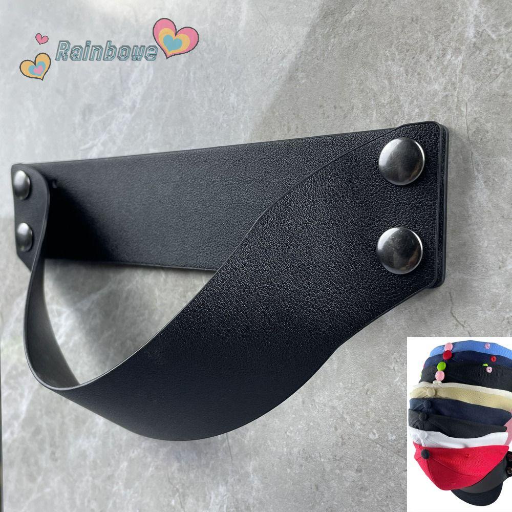 RAINBOW Giá Đỡ Mũ Lưỡi Trai Bằng Da PU Gắn Tường Tiện Dụng