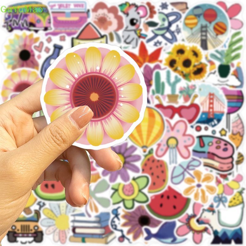 Bộ 57 Miếng Dán Họa Tiết Hoạt Hình Graffiti Phong Cách Âu Mỹ Vui Nhộn Trang Trí Sổ Tay / Laptop DIY