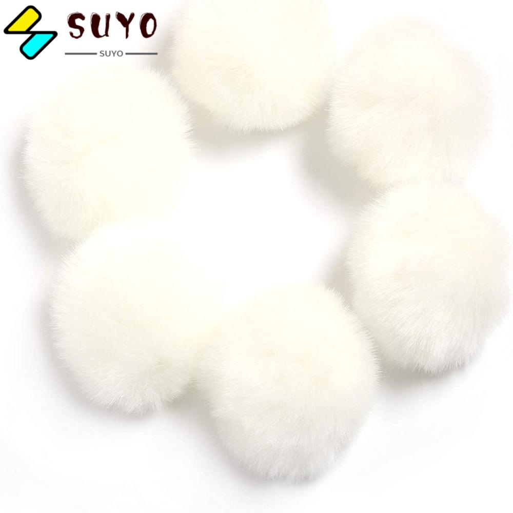 SUYO Set 6 Quả Cầu Lông Xù 3.9inch / 10CM Trang Trí Găng Tay