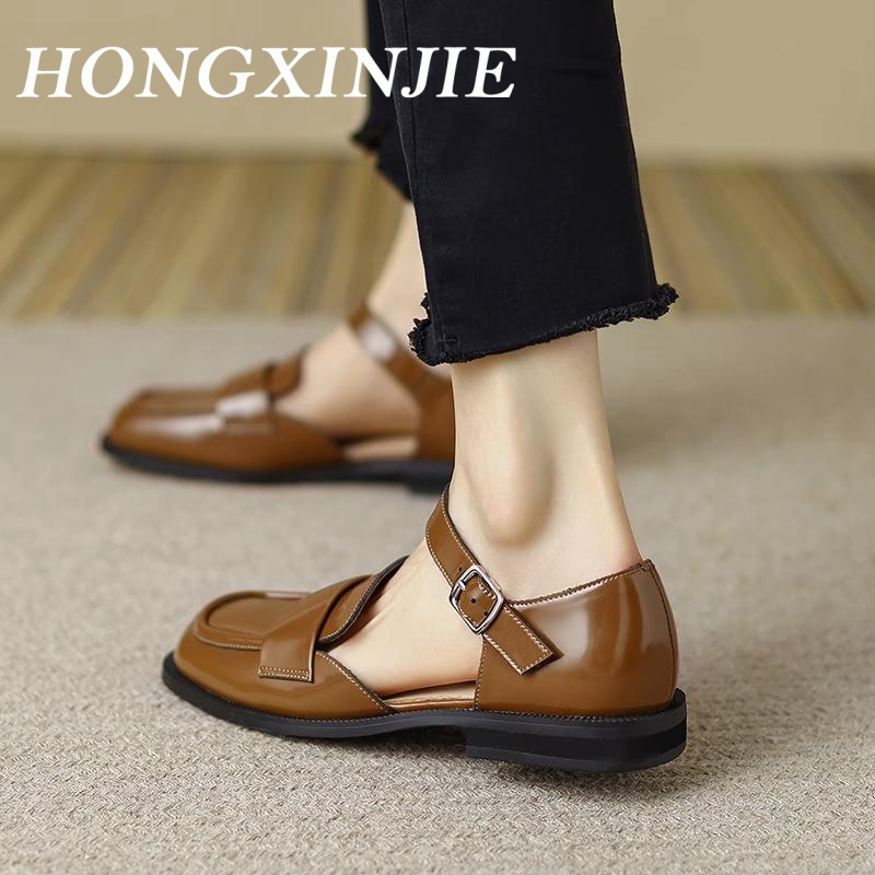 HONGXINJIE dép sandal nữ dép quai hậu nữ 2023NEW Phong cách thời trang retro 070501