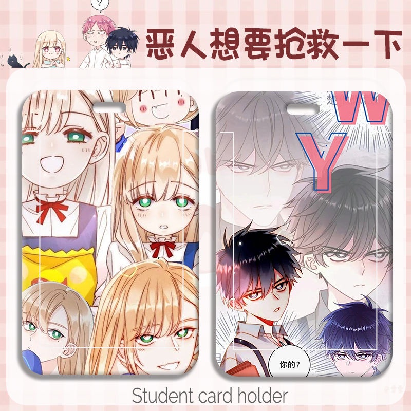 Ốp Điện Thoại Bằng ABS Họa Tiết Hoạt Hình VILLAIN PROTAGONIST DIY Bảo Vệ Thẻ ID Cho Học Sinh