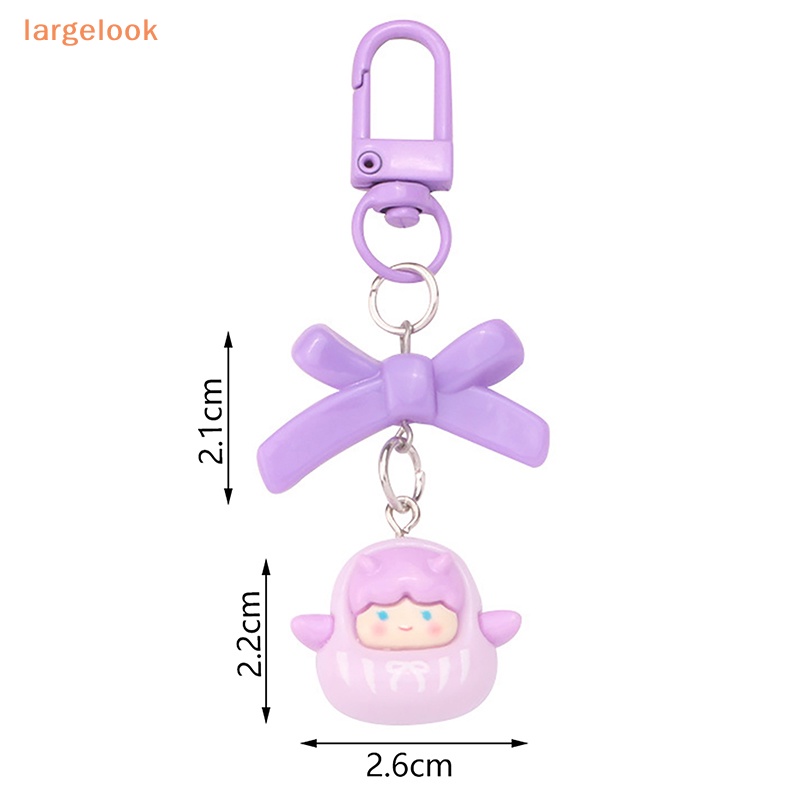 Móc Khóa Hình Búp Bê Hoạt Hình 3D Bằng Nhựa Resin Dễ Thương