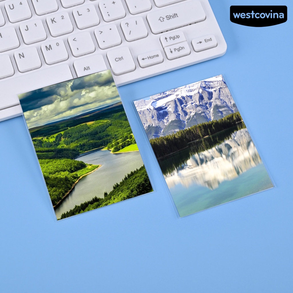 [WSTN]✎Set 50 Miếng Bọc Thẻ Trong Suốt Dày Dặn Chống Trầy Xước Không Chứa Axit