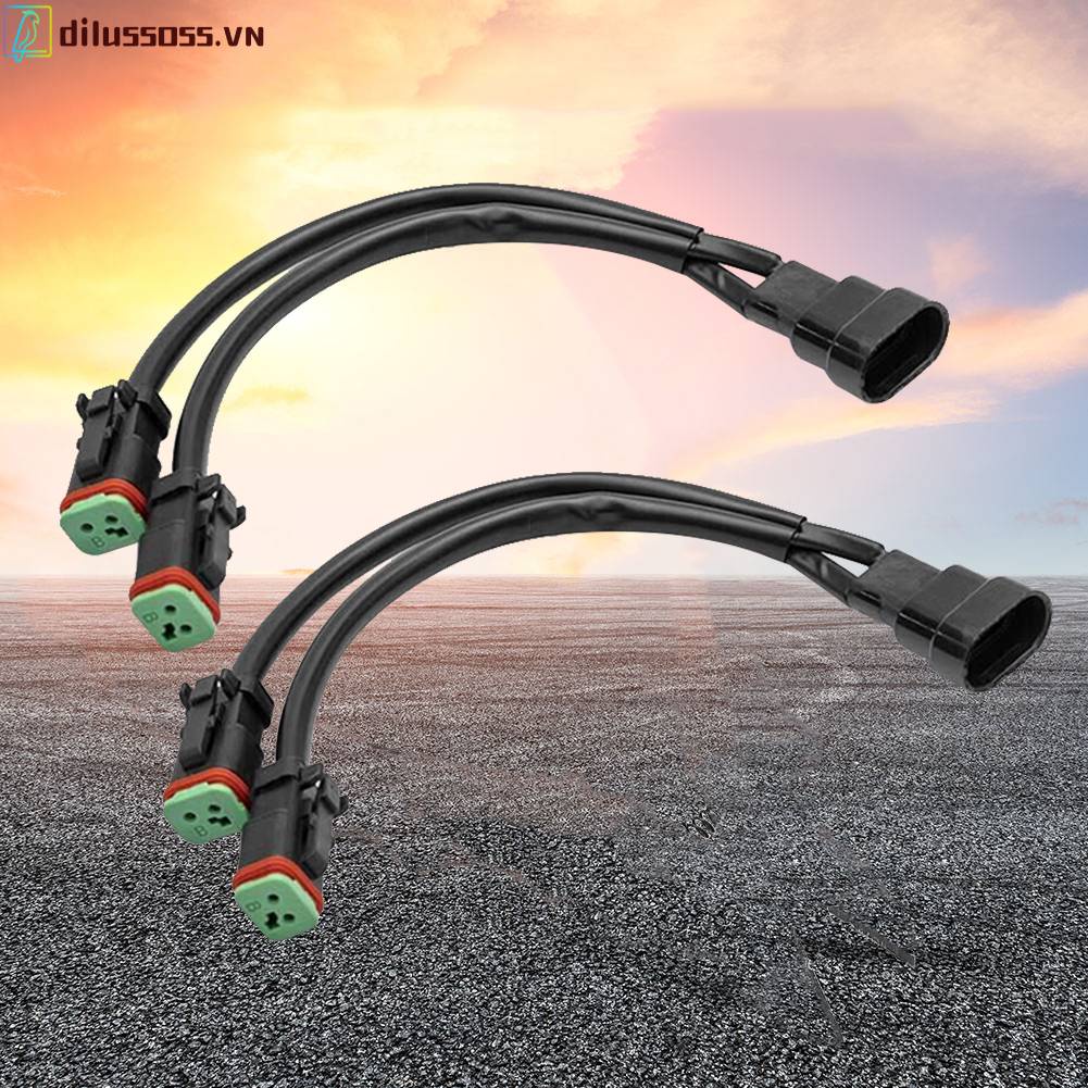 Đầu Nối Đèn Pha 9005 9006 H10 Sang Deutsch DT 12V Chất Lượng Cao