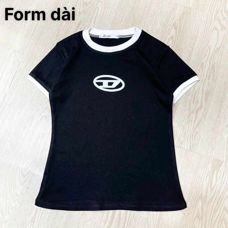 Áo Thun Tay Ngắn Fom Dài Viền Hiệu D alohashop91