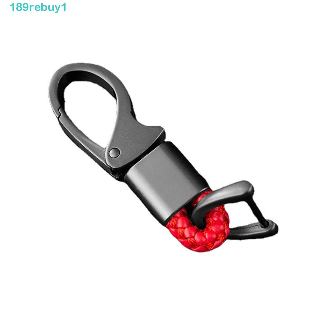 REBUY1 Móc Chìa Khóa Bằng Da PU Màu Trơn Phong Cách Cổ Điển Thời Trang Cho Nam / Nữ DIY