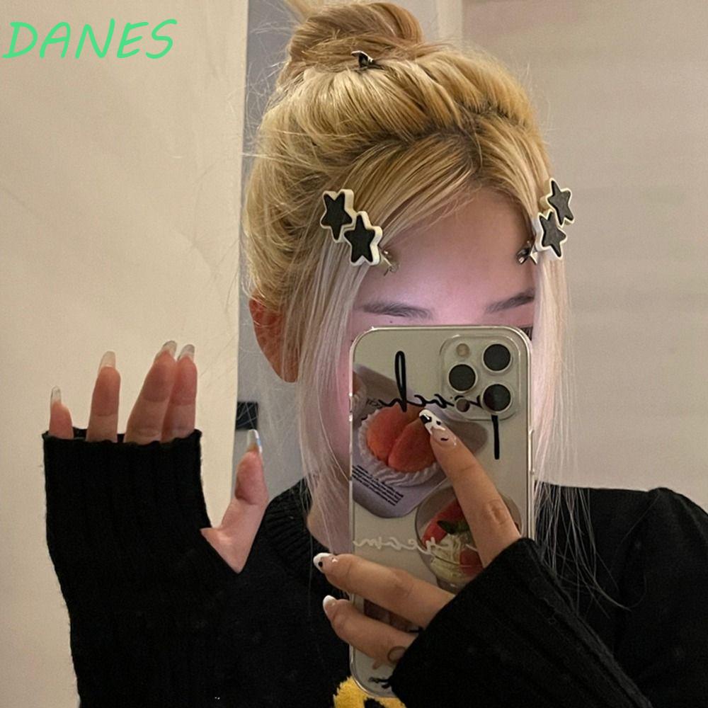 DANES Kẹp Tóc Hình Ngôi Sao Năm Cánh Phong Cách Harajuku Đơn Giản Cá Tính y2k