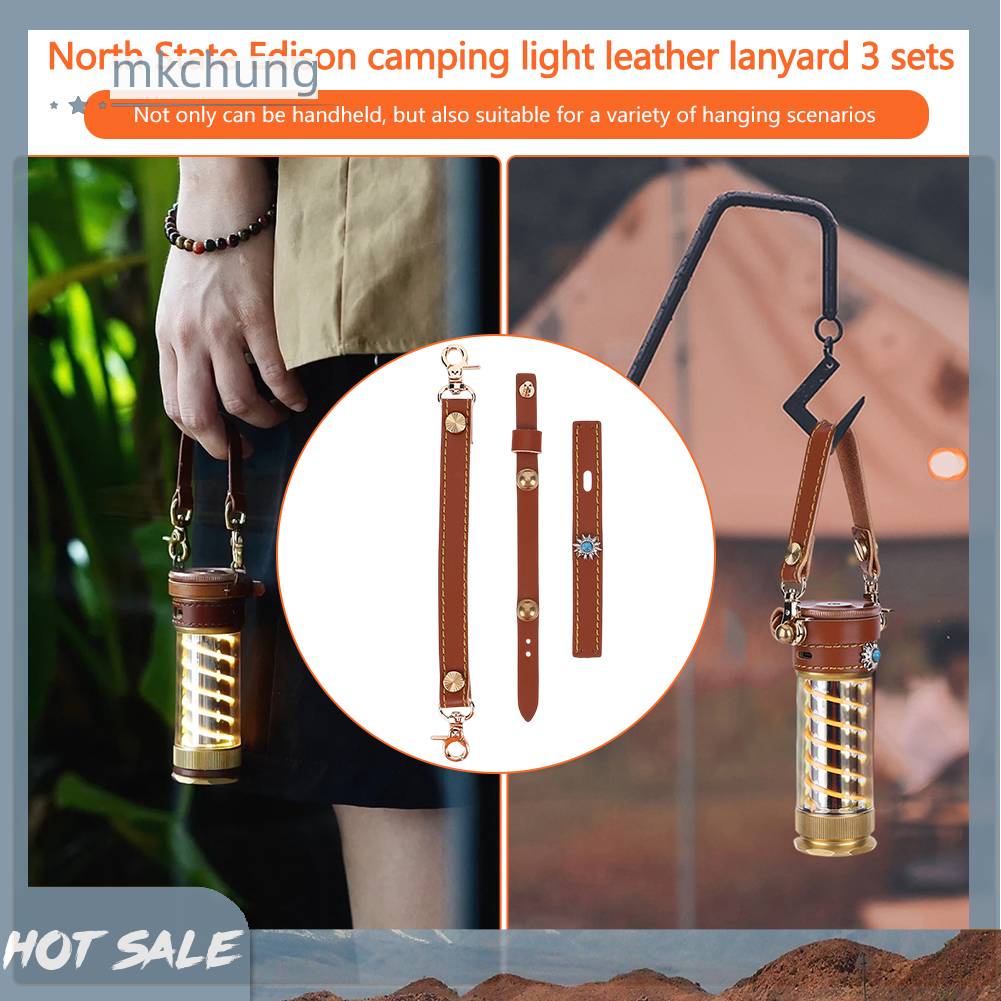 Bộ 3 Dây Da Gắn Đèn Edison Phong Cách Vintage