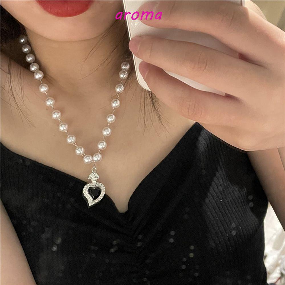 AROMA Vòng cổ HợP Kim ĐíNh HạT Trang Trí NhiềU KiểU DáNg