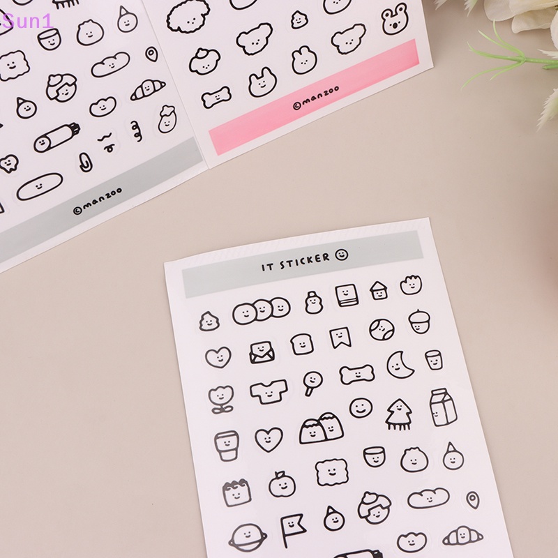 Set 1 &gt; 10 Sticker Dán Trang Trí Điện Thoại / Sổ Tay Hình Động Vật Dễ Thương